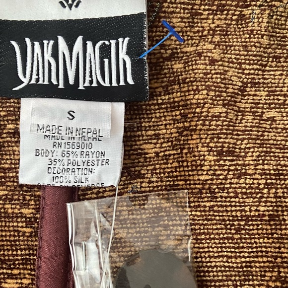 Yak Magic Nepal Reversible Button Up Jacket Multicolored Womens Sz Small - Picture 4 of 10